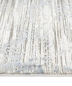 Miss Amara All Rugs Emmie Grey Ivory And Blue Traditional Floral Rug