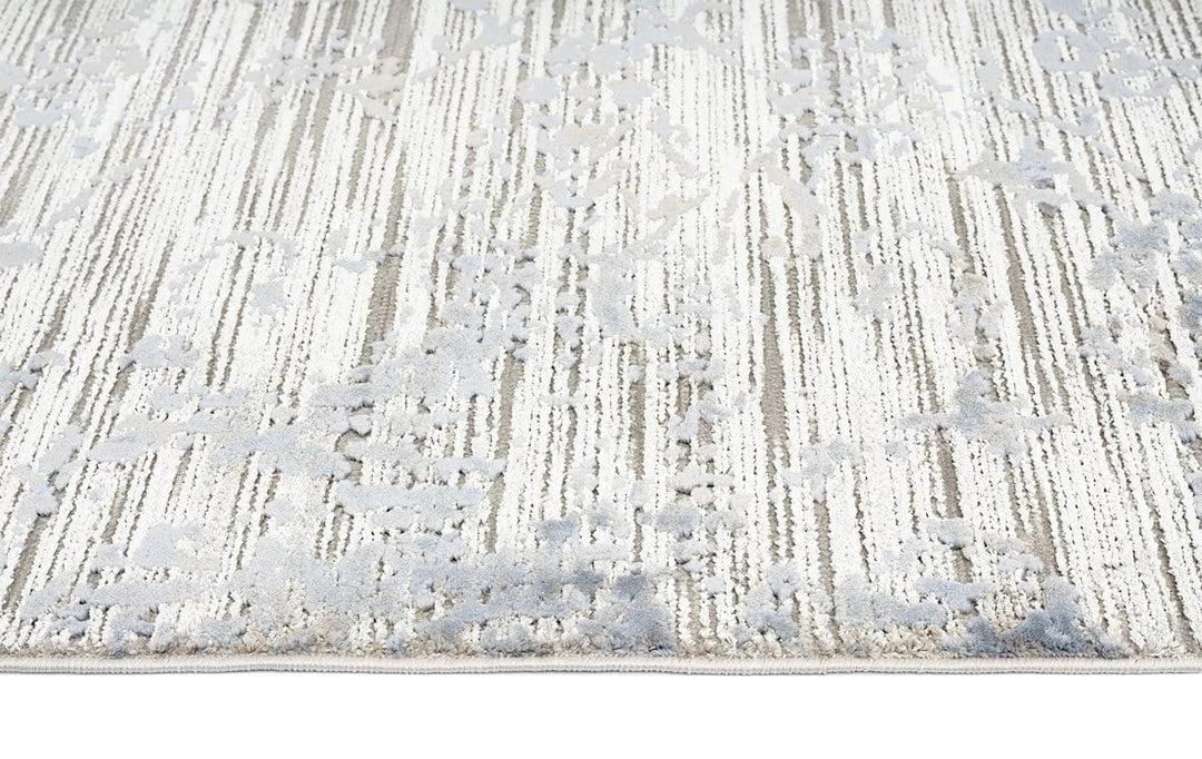 Miss Amara All Rugs Emmie Grey Ivory And Blue Traditional Floral Rug