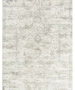 Miss Amara Eshe Grey And Ivory Distressed Floral Rug