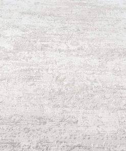 Miss Amara Eshe Grey And Ivory Distressed Floral Rug