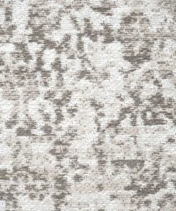 Miss Amara Evangeline Stone Grey Distressed Floral Design Round Rug