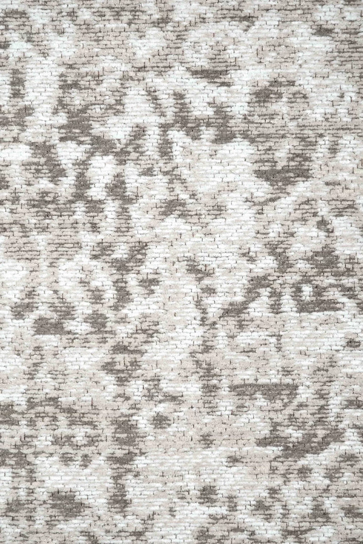 Miss Amara Evangeline Stone Grey Distressed Floral Design Round Rug