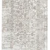 Miss Amara Evangeline Stone Grey Distressed Floral Design Runner Rug All Rugs