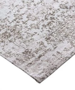 Miss Amara Evangeline Stone Grey Distressed Floral Design Runner Rug All Rugs