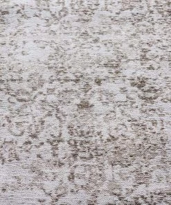 Miss Amara Evangeline Stone Grey Distressed Floral Design Runner Rug All Rugs