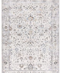 Miss Amara Evelyn Cream Blue And Tan Ornate Rug