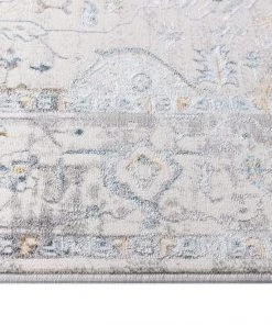 Miss Amara Evelyn Cream Blue And Tan Ornate Rug