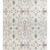 Miss Amara Evie Cream Grey And Blue Traditional Floral Runner Rug