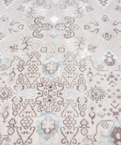 Miss Amara All Rugs Evie Cream Grey And Blue Traditional Floral Rug