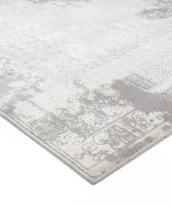 Miss Amara All Rugs Fadime Charcoal Grey And Ivory Traditional Distressed Rug