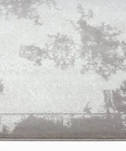 Miss Amara All Rugs Fadime Charcoal Grey And Ivory Traditional Distressed Rug