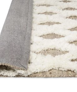 Miss Amara Fallon Cream And Brown Wool Jute Rug