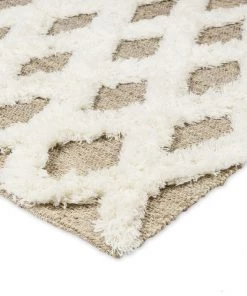 Miss Amara Fallon Cream And Brown Wool Jute Rug