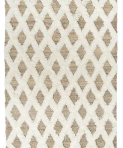 Miss Amara Fallon Cream And Brown Wool Jute Rug