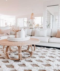 Miss Amara Fallon Cream And Brown Wool Jute Rug