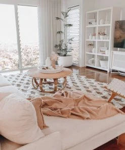 Miss Amara Fallon Cream And Brown Wool Jute Rug