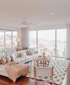 Miss Amara Fallon Cream And Brown Wool Jute Rug