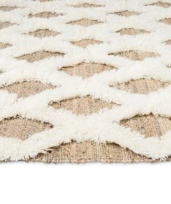 Miss Amara Fallon Cream And Brown Wool Jute Rug