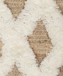 Miss Amara Fallon Cream And Brown Wool Jute Rug