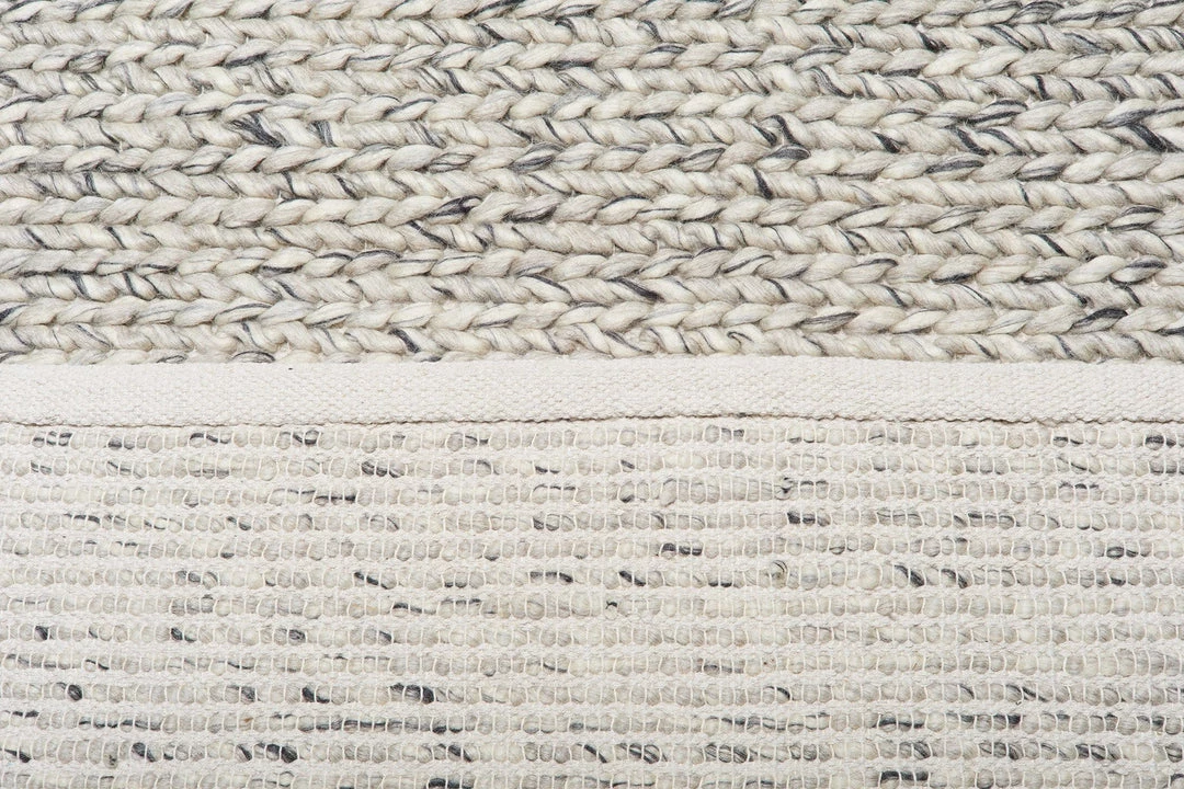 Miss Amara Farrah Marble Grey Braided Wool Rug