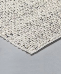 Miss Amara Farrah Marble Grey Braided Wool Rug