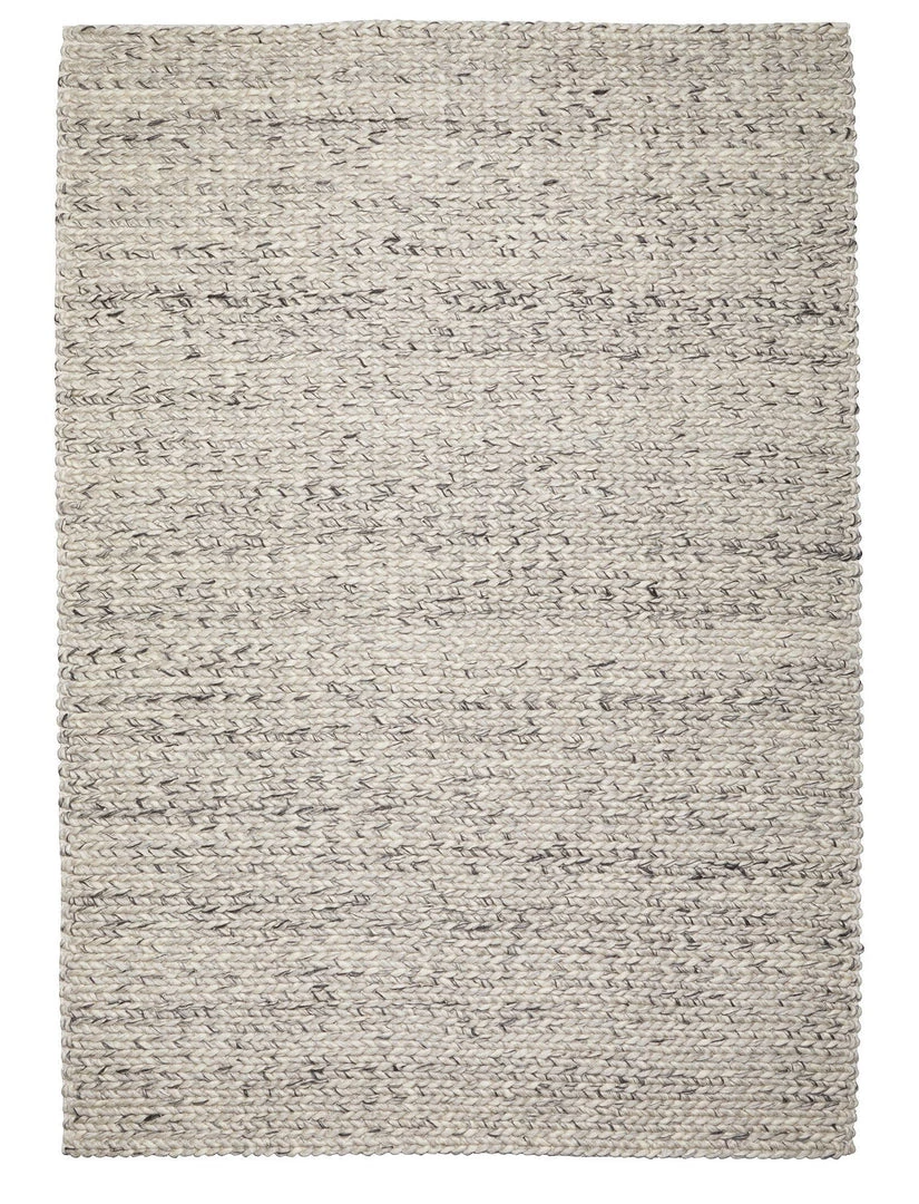 Miss Amara Farrah Marble Grey Braided Wool Rug