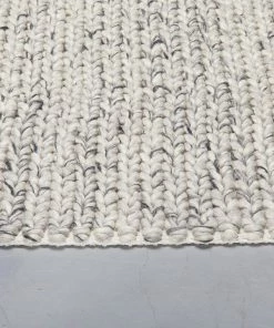 Miss Amara Farrah Marble Grey Braided Wool Rug