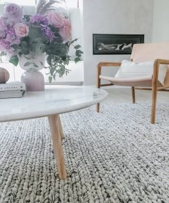 Miss Amara Farrah Marble Grey Braided Wool Rug