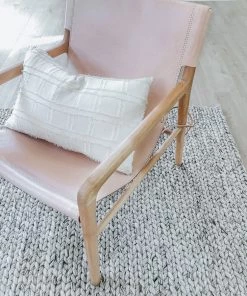 Miss Amara Farrah Marble Grey Braided Wool Rug