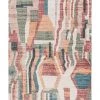 Miss Amara Fern Green And Orange Multi-Colour Abstract Tribal PET Runner Rug
