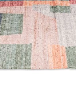 Miss Amara All Rugs Fern Green And Orange Multi-Colour Abstract Tribal PET Beach And Picnic Rug