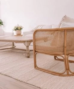 Miss Amara All Rugs Fleur Ivory Braided And Looped Rug