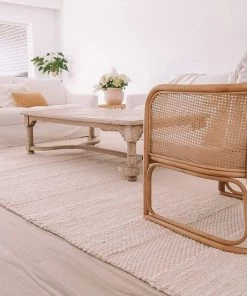 Miss Amara All Rugs Fleur Ivory Braided And Looped Rug