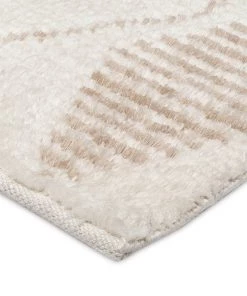 Miss Amara All Rugs Frankie Ivory And Beige Tribal PET Rug
