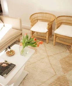 Miss Amara All Rugs Frankie Ivory And Beige Tribal PET Rug