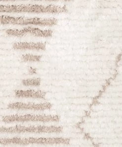 Miss Amara All Rugs Frankie Ivory And Beige Tribal PET Rug