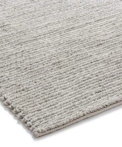 Miss Amara Freya Silver Herringbone Braided Wool Rug All Rugs