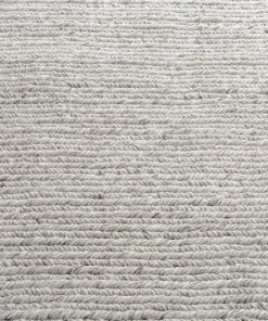 Miss Amara Freya Silver Herringbone Braided Wool Rug All Rugs