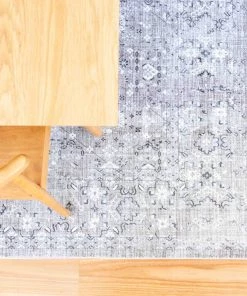 Miss Amara Genevieve Brown Grey And Silver Traditional Floral Rug