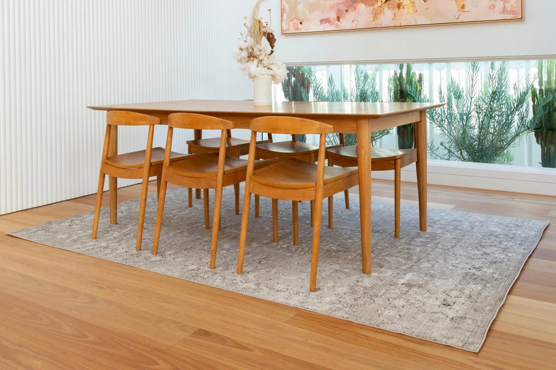 Miss Amara Genevieve Brown Grey And Silver Traditional Floral Rug