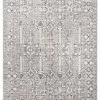Miss Amara Genevieve Brown Grey And Silver Traditional Floral Rug