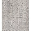 Miss Amara Genevieve Brown Grey And Silver Traditional Floral Runner Rug