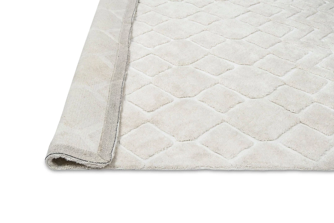 Miss Amara Gia Ivory Diamond Tribal PET Shag Rug All Rugs