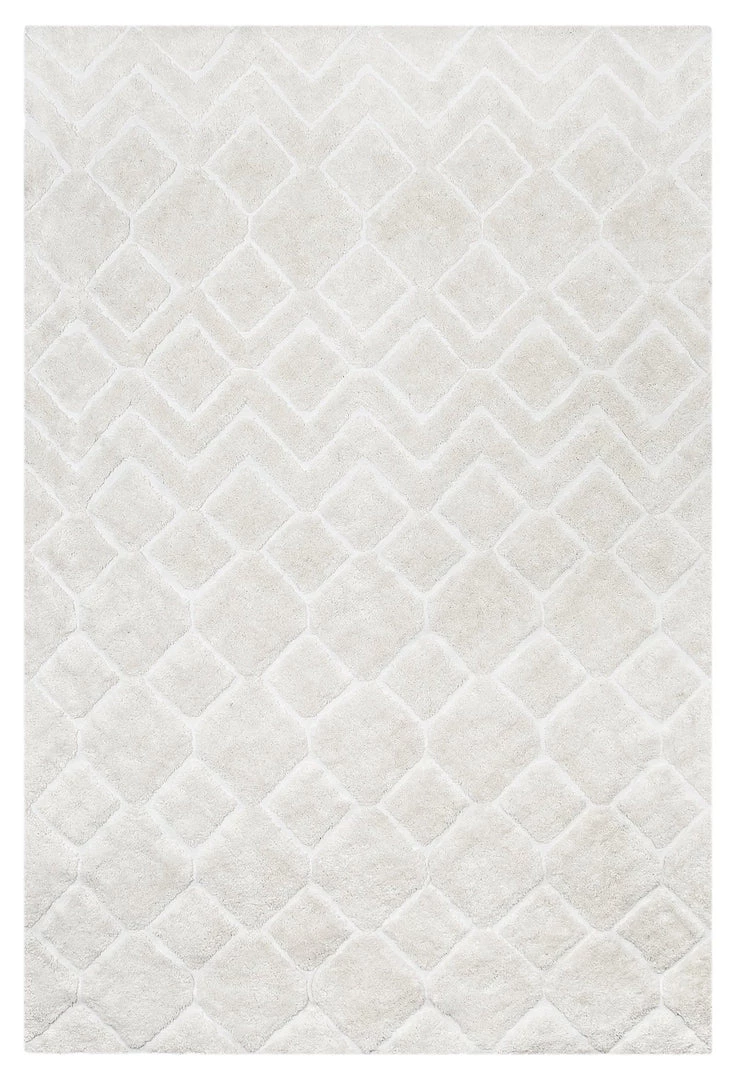 Miss Amara Gia Ivory Diamond Tribal PET Shag Rug All Rugs
