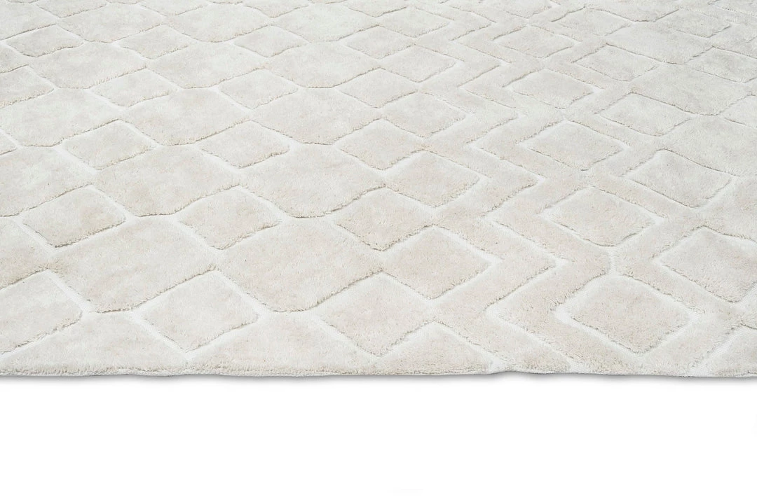 Miss Amara Gia Ivory Diamond Tribal PET Shag Rug All Rugs
