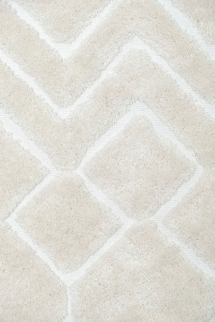 Miss Amara Gia Ivory Diamond Tribal PET Shag Rug All Rugs