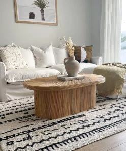 Miss Amara All Rugs Gigi Black And Ivory Tribal Washable Berber Rug