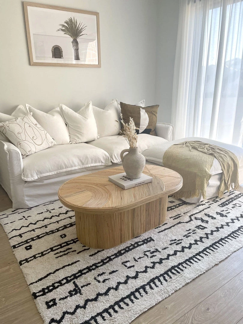 Miss Amara All Rugs Gigi Black And Ivory Tribal Washable Berber Rug