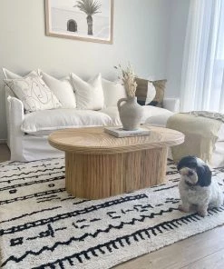 Miss Amara All Rugs Gigi Black And Ivory Tribal Washable Berber Rug