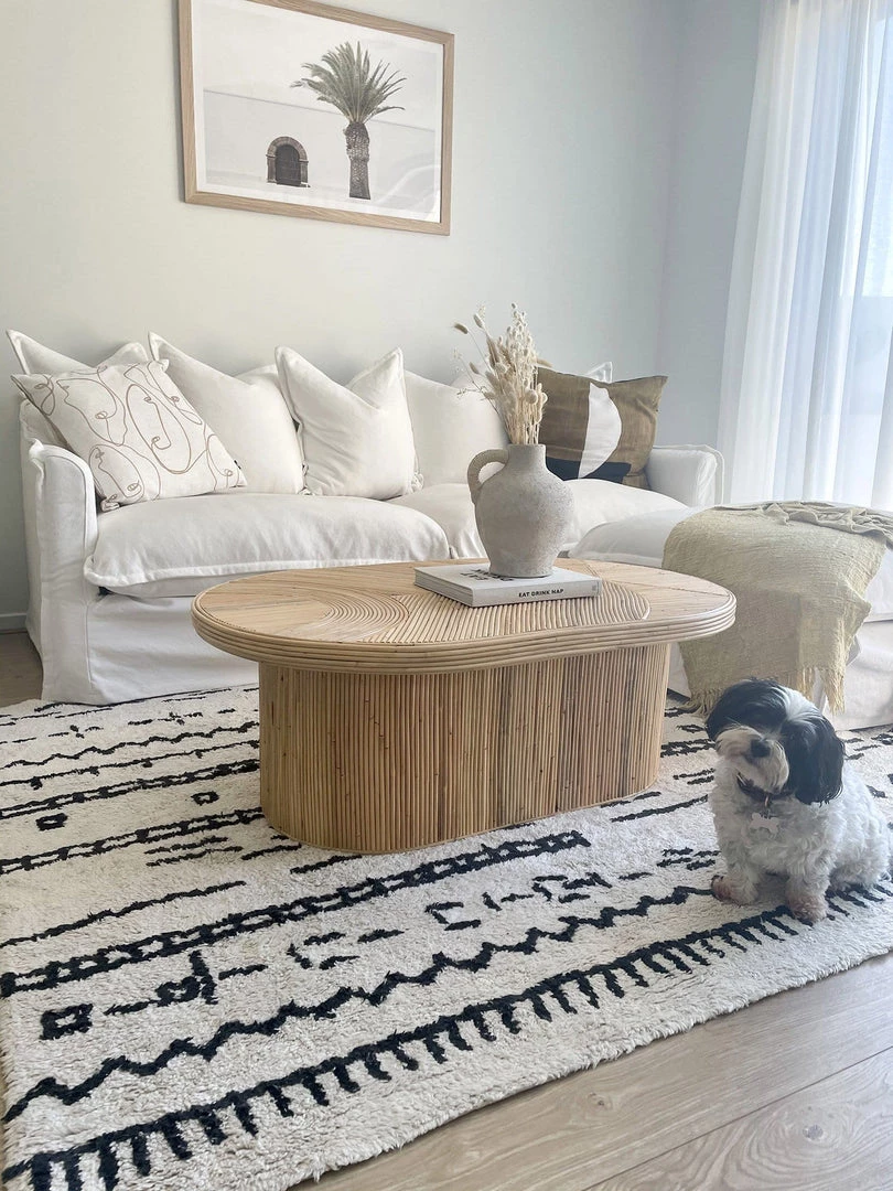 Miss Amara All Rugs Gigi Black And Ivory Tribal Washable Berber Rug